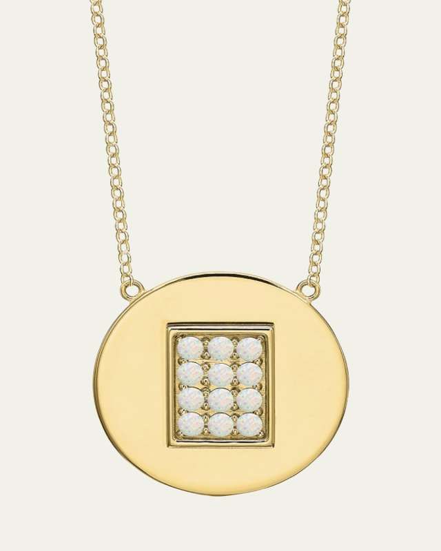 14K Gold Opal Birthstone Necklace